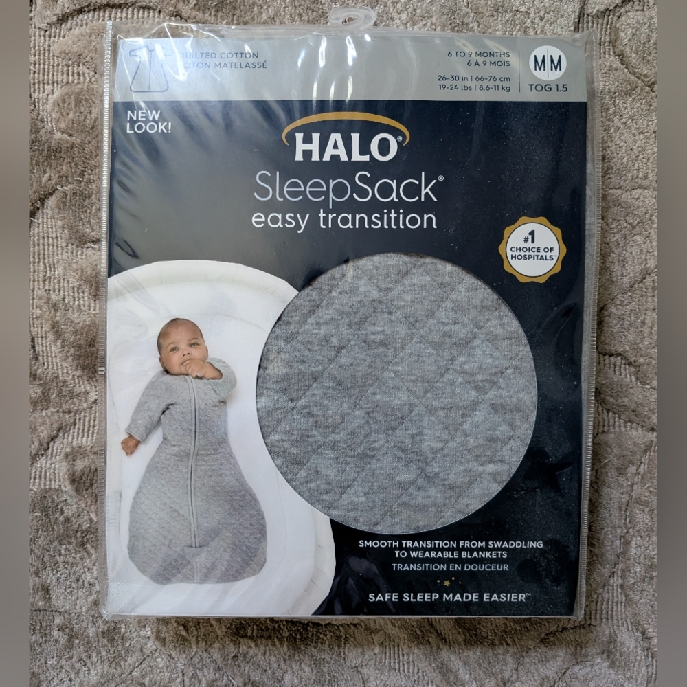 Halo SleepSack Easy Transition in Soft Gray